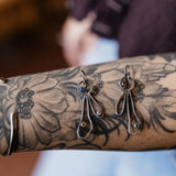 Alpine Lilies Earrings with Sapphires