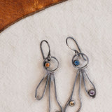 Alpine Lilies Earrings with Sapphires