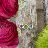 Alizarin Crimson, Viridian, and Cerulean Blue Necklace