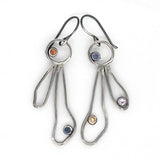 Alpine Lilies Earrings with Sapphires