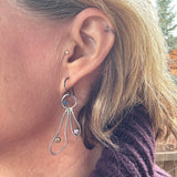 Alpine Lilies Earrings with Sapphires