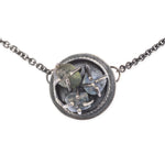 Montana sapphire silver pendant necklace