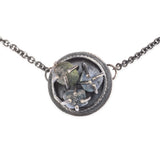 Montana sapphire silver pendant necklace