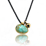 Buddy Necklace - Thunderbird Turquoise with Sapphire Charm