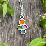 Burnt Umber, Sap Green, Rose Madder and Indigo Necklace