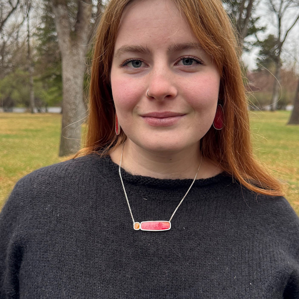 Cadmium Red and Yellow Necklace