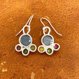 Indigo Flower Earrings