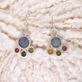 Indigo Flower Earrings