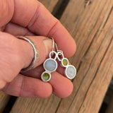 Cerulean Blue and Sap Green Dangles