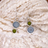 Cerulean Blue and Sap Green Dangles