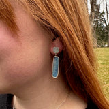 Cerulean and Winsor Blue Dangle Posts