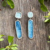 Cerulean and Winsor Blue Dangle Posts