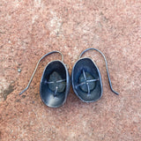 Elena Earrings with Montana Sapphire Slices