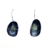 Elena Earrings with Montana Sapphire Slices