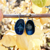Elena Earrings with Montana Sapphire Slices