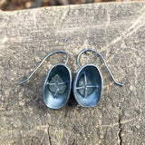 Elena Earrings with Montana Sapphire Slices