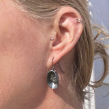 Elena Earrings with Montana Sapphire Slices