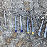 Silver Wedges with Gemstones