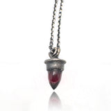 Garnet Bullet Necklace