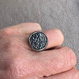 Acid-etched Agate Ring - size 7