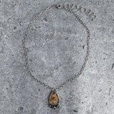 Dendritic Quartz Necklace with Sterling Buds