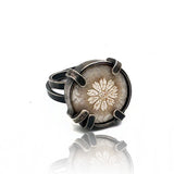 Agatized Coral Ring - size 6