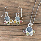 Indigo Flower Necklace