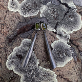 Modigliani Earrings with Square Sphene Gemstones