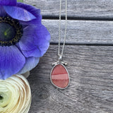 Coral Stripes Necklace with Hinge
