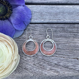 Pink and apricot Hoops Earrings