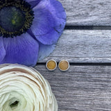 Round Marigold Post Earrings