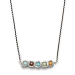 sterling silver necklace with tourmaline beads