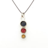 Indigo, Crimson and Lemon Necklace