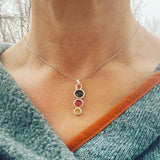 Indigo, Crimson and Lemon Necklace