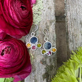 Indigo Flower Earrings