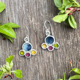 Indigo Flower Earrings