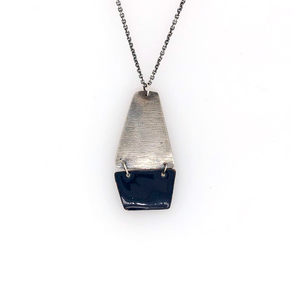 Kite Necklace in Blue Black