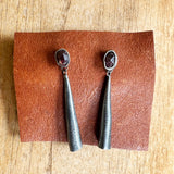 Modigliani Earrings with Garnets