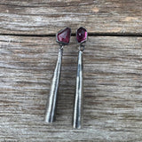 Modigliani Earrings with Garnets