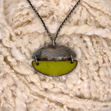 Pac-Man Necklace in Bitter Green