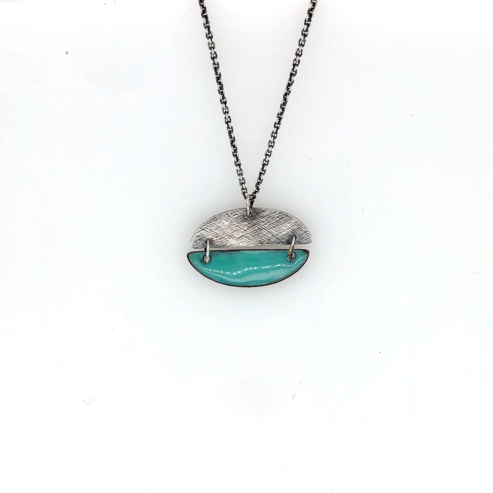 Pac-Man Necklace in Seafoam