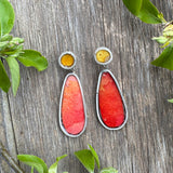 Alizarin Crimson, Ochre and Lemon Yellow Dangles