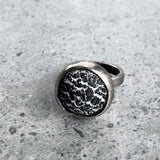 Acid-etched Agate Ring - size 7