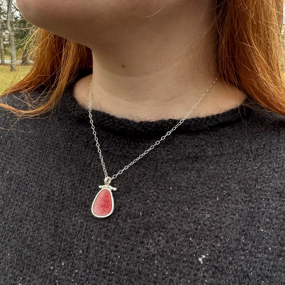 Rose Madder Hinge Necklace