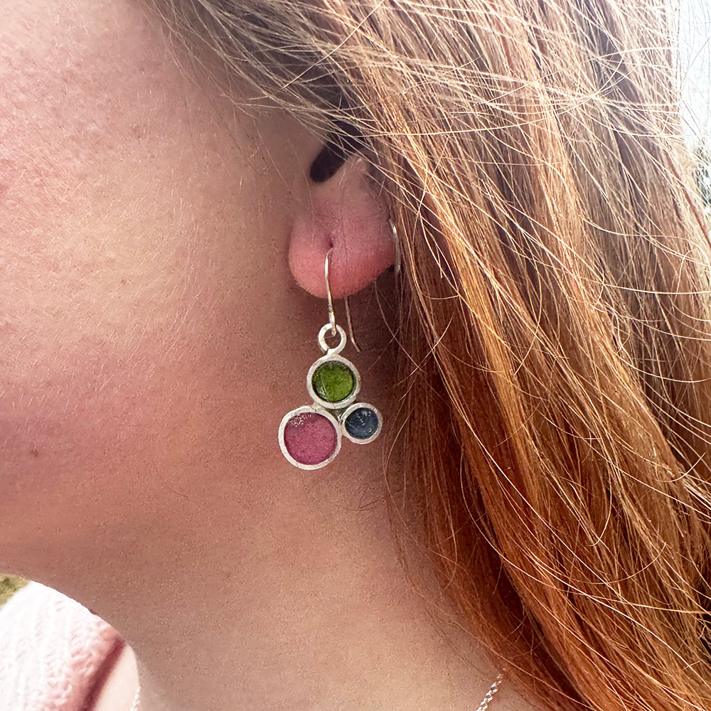 Rose Madder, Sap Green and Indigo Dangles