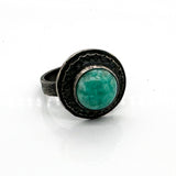 Round Amazonite Ring - size 5.5
