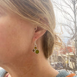 Sap Green, Lemon Yellow, and Rose Madder Clusters Earrings