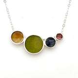 Sap Green, Lemon Yellow, Indigo Blue and Rose Madder Necklace