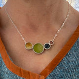 Sap Green, Lemon Yellow, Indigo Blue and Rose Madder Necklace