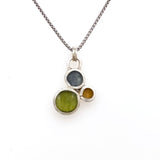 Sap Green, Indigo Blue and Rose Madder Necklace